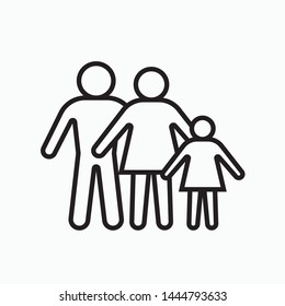 Family icon. flat illustration of family vector icon for web
