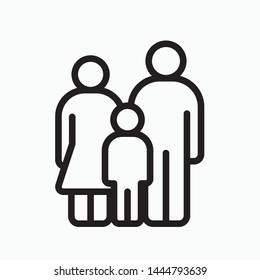 Family icon. flat illustration of family vector icon for web