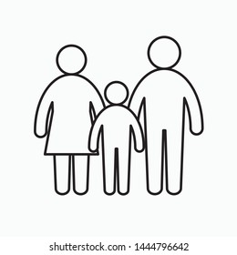Family icon. flat illustration of Family vector icon for web