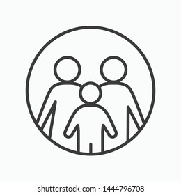 Family icon. flat illustration of Family vector icon for web