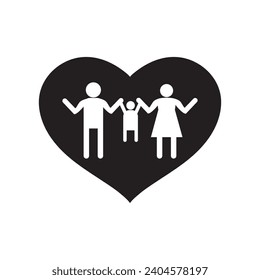 Family  Icon. Family Flat Icon. Mom, Dad and Child icon. Family symbol for your web site design, logo, app, UI. Vector illustration.