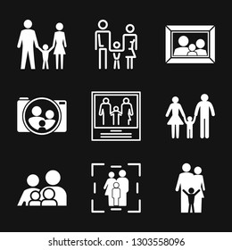 Family icon in flat style. Parents symbol for logo, web site design