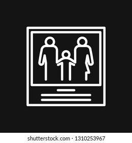 Family icon in flat style. Parents symbol for logo, web site design