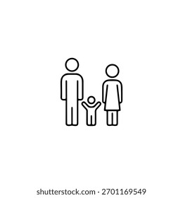 Ícone de família design de vetor plano.