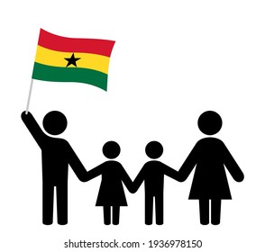 Family icon with ghanaian flag