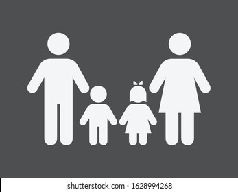 Family Icon, Iconography, Editable Vector