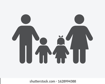 Family Icon, Iconography, Editable Vector