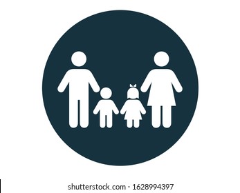 Family Icon, Iconography, Editable Vector