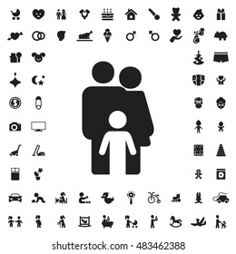 Family icon illustration isolated vector sign symbol