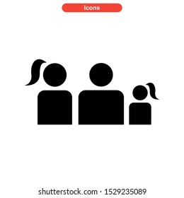 family icon isolated sign symbol vector illustration - high quality black style vector icons
