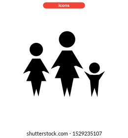 family icon isolated sign symbol vector illustration - high quality black style vector icons
