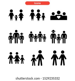 family icon isolated sign symbol vector illustration - Collection of high quality black style vector icons
