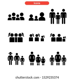 family icon isolated sign symbol vector illustration - Collection of high quality black style vector icons
