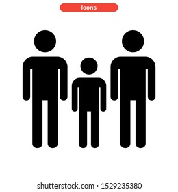 family icon isolated sign symbol vector illustration - high quality black style vector icons
