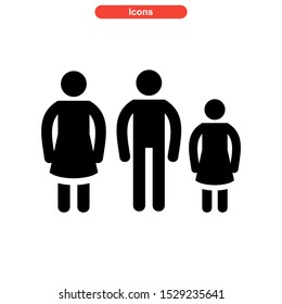 family icon isolated sign symbol vector illustration - high quality black style vector icons
