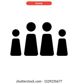 family icon isolated sign symbol vector illustration - high quality black style vector icons
