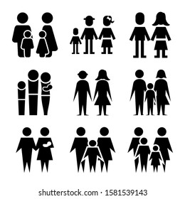 family icon isolated sign symbol vector illustration - Collection of high quality black style vector icons
