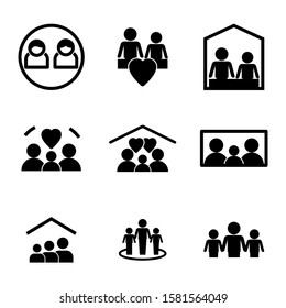 family icon isolated sign symbol vector illustration - Collection of high quality black style vector icons
