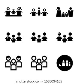family icon isolated sign symbol vector illustration - Collection of high quality black style vector icons
