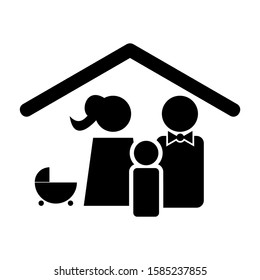 family icon isolated sign symbol vector illustration - high quality black style vector icons
