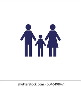 Family icon isolated sign symbol. Flat Vector illustration.