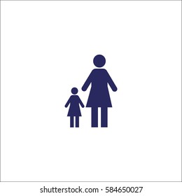 Family icon isolated sign symbol. Flat Vector illustration.