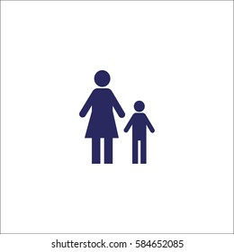 Family icon isolated sign symbol. Flat Vector illustration.