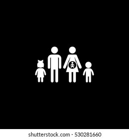 family icon, isolated, white background