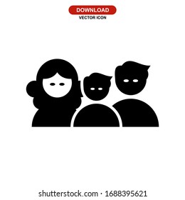 family icon or logo isolated sign symbol vector illustration - high quality black style vector icons

