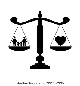 Family icon. Love equals family icon