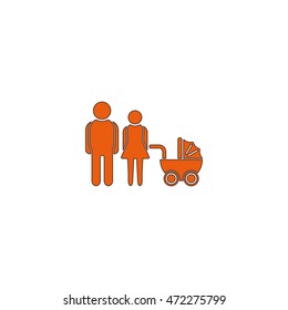 Family Icon. Man, woman, baby.