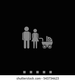 Family Icon. Man, woman, baby.