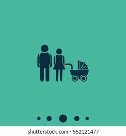 Family Icon. Man, woman, baby.