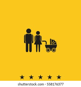 Family Icon. Man, woman, baby.