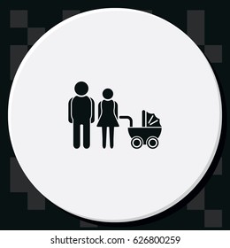 Family Icon. Man, woman, baby.