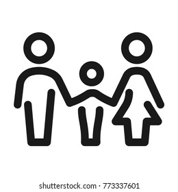 Family icon. Mom, Dad, Child