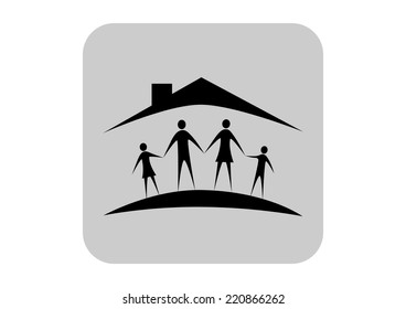 Family icon on white background