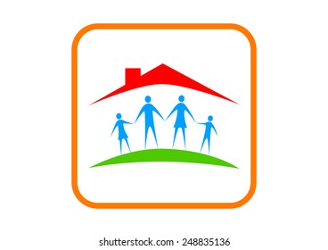 Family icon on white background