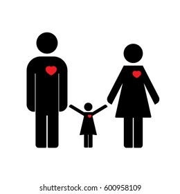family icon over white background. vector illustration