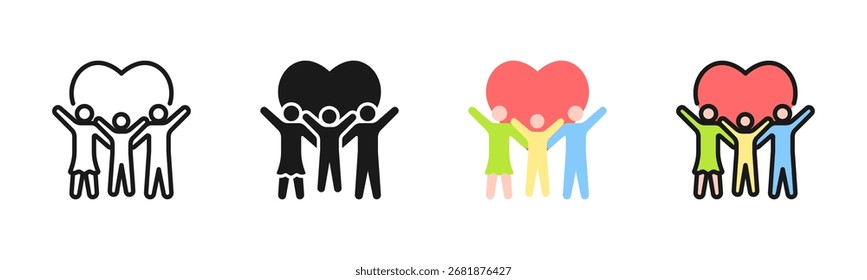 Pacote De Ícones Da Família Em Vários Estilos