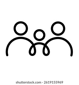 family icon. parent and child line icon. family holding hands icon.