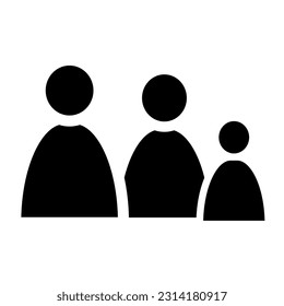 Family icon. Parents and kid.  father, Mother and child. Vector illustration.