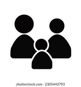 Family icon. Parents and kid, generation concept for web. vector illustration.