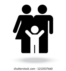 family Icon . parents symbol for your web site design, logo, app, UI. Vector illustration,