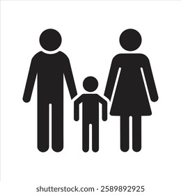 Family icon. People icon. Vector and glyph