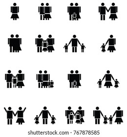 Family Icon Set Stock Vector (Royalty Free) 767878585 | Shutterstock