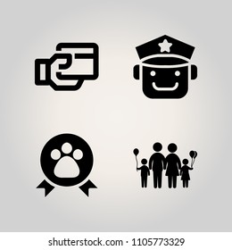 Family icon set. captain, vehicle, cute and illustration illustration vector icons for web and design