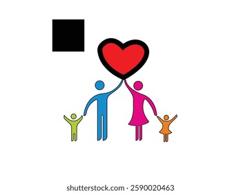 Family icon set. Containing parents, mother, father, children, baby, grandparents and household icons. Solid icon collection. Vector illustration. family family tree table consisting of extended famil