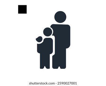 Family icon set. Containing parents, mother, father, children, baby, grandparents and household icons. Solid icon collection. Vector illustration. family family tree table consisting of extended famil