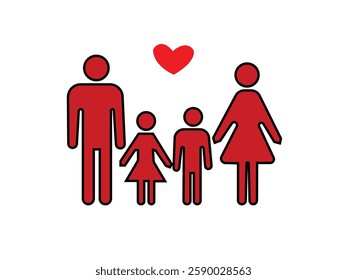 Family icon set. Containing parents, mother, father, children, baby, grandparents and household icons. Solid icon collection. Vector illustration. family family tree table consisting of extended famil